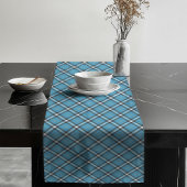 Blue Yellow Tartan Runner - Cadeau voor familie di Lange Tafelloper