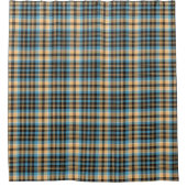 Blue & Yellow Tartan Shower Curtain Man Gift Pick Douchegordijn (Voorkant)