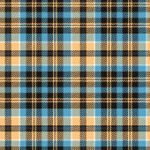 Blue & Yellow Tartan Shower Curtain Man Gift Pick Douchegordijn