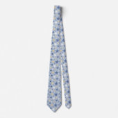 Blue Yellow Textured Stars Stropdas (Voorkant)