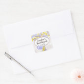 Blue & Yellow Tree of Life Bat Mitzvah Sticker (Envelop)