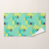 blue yellow turquoise yellow and aqua  bad handdoek (Handdoek)