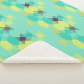 blue yellow turquoise yellow and aqua  sherpa deken (3/4)