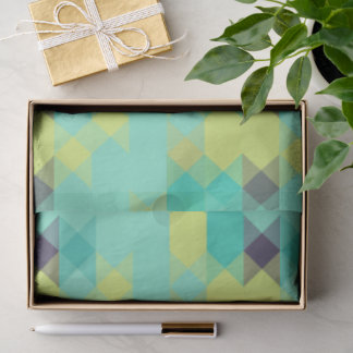 blue yellow turquoise yellow and aqua tissuepapier