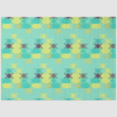 blue yellow turquoise yellow and aqua  tissuepapier (Voorkant)