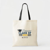 Blue Yellow Typography Afstuderen Gear Tote Bag (Voorkant)