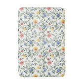 Blue Yellow Watercolor Wildflower  Badmat (Voorkant Verticaal)