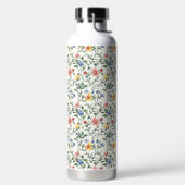 Blue Yellow Watercolor Wildflower  Waterfles (Links)