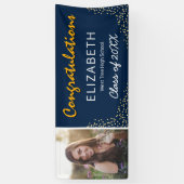 Blue Yellow White 2023 Afstuderen Foto Spandoek (Verticaal)