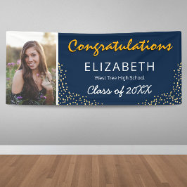 Blue Yellow White 2023 Afstuderen Foto Spandoek