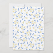 Blue Yellow White Modern Bridal Shower Kaart (Achterkant)