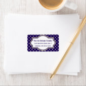 Blue Yellow & White Polka Dot Return Address Label (Insitu)