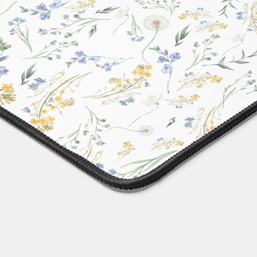 Blue Yellow Wildflower Pattern Bureaumat (Hoek)