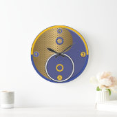 Blue Yellow Yin Yang Wall klok (Huis)
