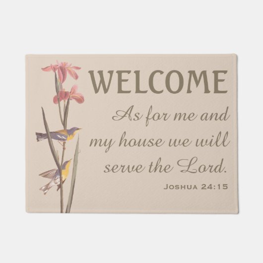 Blue Yellowback Warbler Birds en Verse Deurmat (Voorkant)