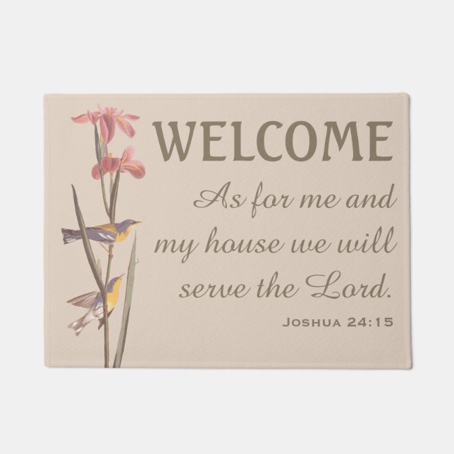 Blue Yellowback Warbler Birds en Verse Deurmat (Voorkant)