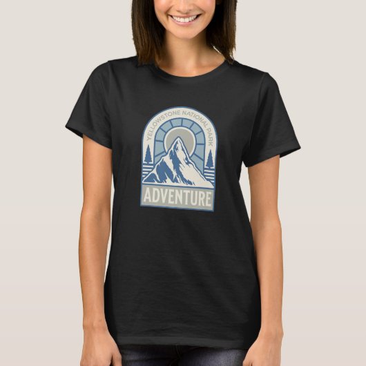 Blue Yellowstone National Park Wyoming Montana Ida T-shirt (Voorkant)