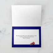 Blue YESHUA JESUS Kerstmis Feestdagen Kaart (Binnen)