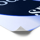 Blue Yin Yang Art Zen Holistic health Poster (Hoek)