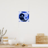 Blue Yin Yang Art Zen Holistic health Poster (Keuken)