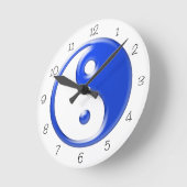 Blue Yin Yang  Ronde Klok (Hoek)
