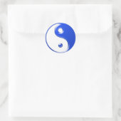 Blue Yin Yang Ronde Sticker (Tas)
