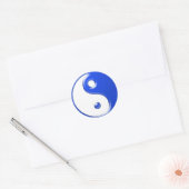 Blue Yin Yang Ronde Sticker (Envelop)