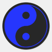Blue Yin Yang Sticker (Voorkant)