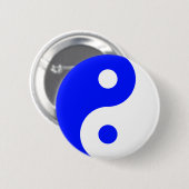 Blue Yin Yang Symbol Ronde Button 5,7 Cm (Voorkant /achterkant)