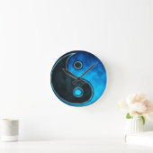 Blue Yin Yang Symbol Ronde Klok (Huis)
