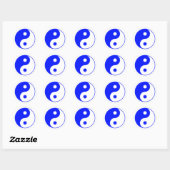 Blue Yin Yang Symbol Sticker (Vel)