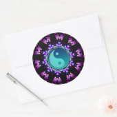 Blue Yin Yang Symbool UV-Delica Art Sticker (Envelop)