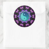 Blue Yin Yang Symbool UV-Delica Art Sticker (Tas)