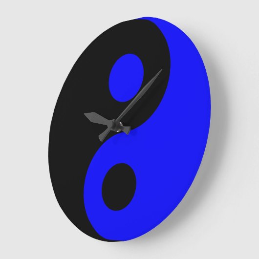Blue Yin Yang Wall klok (Hoek)