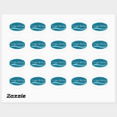 Blue Yoga Baby Ronde Sticker (Vel)