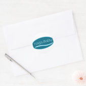 Blue Yoga Baby Ronde Sticker (Envelop)