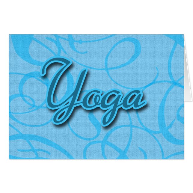Blue Yoga Flourish Design (Voorkant Horizontaal)