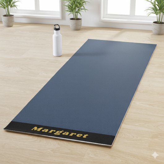 Blue Yoga Modern Mat met Jouw naam in stijl