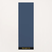 Blue Yoga Modern Mat met Jouw naam in stijl (Voorkant)