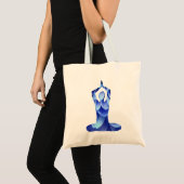 Blue Yoga Tote Bag (Voorkant (product))
