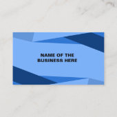 Blue Zazzle Visitekaartje -  ontwerp (Achterkant)