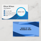 Blue Zazzle Visitekaartje -  ontwerp (Voorkant / Achterkant)