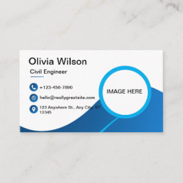 Blue Zazzle Visitekaartje -  ontwerp
