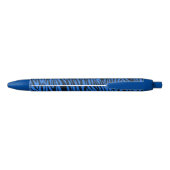 Blue Zebra Animal Print Pen (Achterkant)