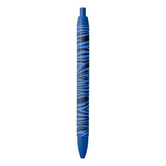 Blue Zebra Animal Print Pen (Voorkant Verticaal)