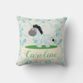 Blue Zebra Baby Nursery Pillow Kussen (Voorkant)