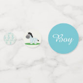 Blue Zebra Baby Table Confetti (Achterkanten)