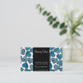 Blue Zebra Hearts Design Visitekaartje (Staand voorkant)