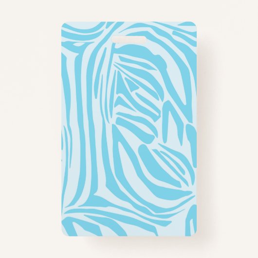 Blue Zebra Pattern Badge (Voorkant)