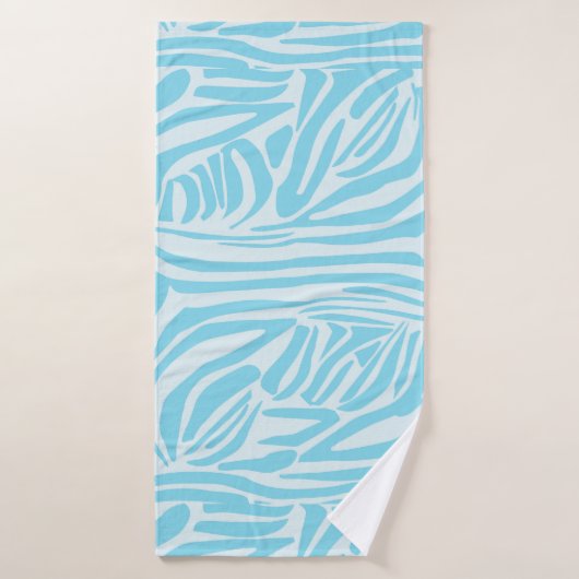 Blue Zebra Pattern Badhanddoek (Badhanddoek)
